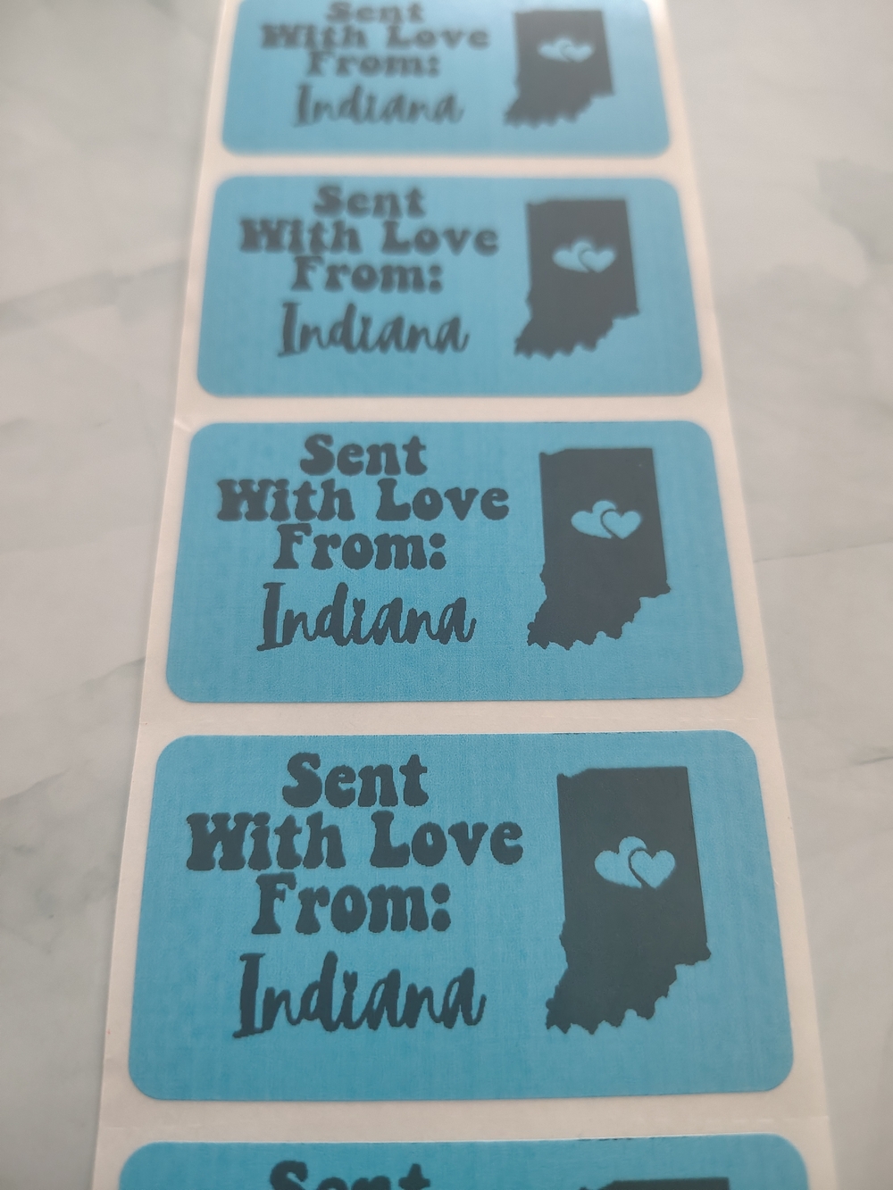 💙100 Indiana- Shipping Labels Thermal Packaging Stickers 2.25"x1.25"💙